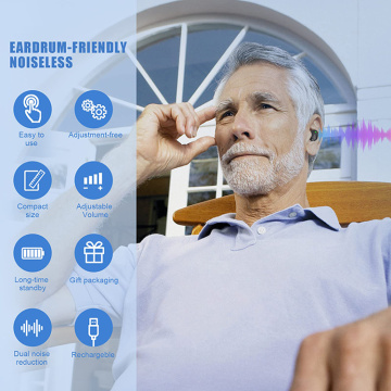 2022 Aide auditive de l&#39;amplificateur de son mini-oreille rechargeable