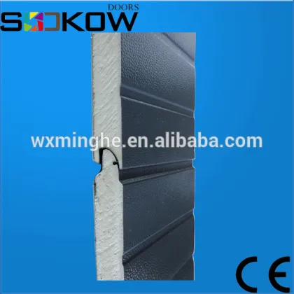 mahogany wood imitation garage door panel/sandwich panel garage door/polyurethane panel for garage doors