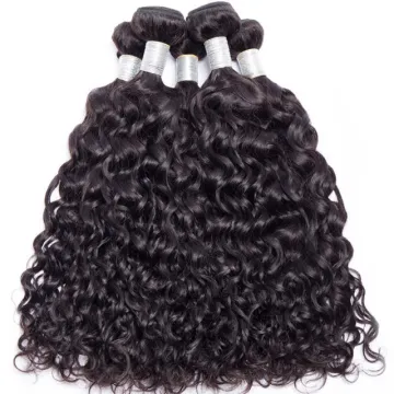 Wholesale Brazilian Water Wave Human Hair Bundles ,Virgin Peruvian Wet and Wavy Hair 4 Bundles Human hair