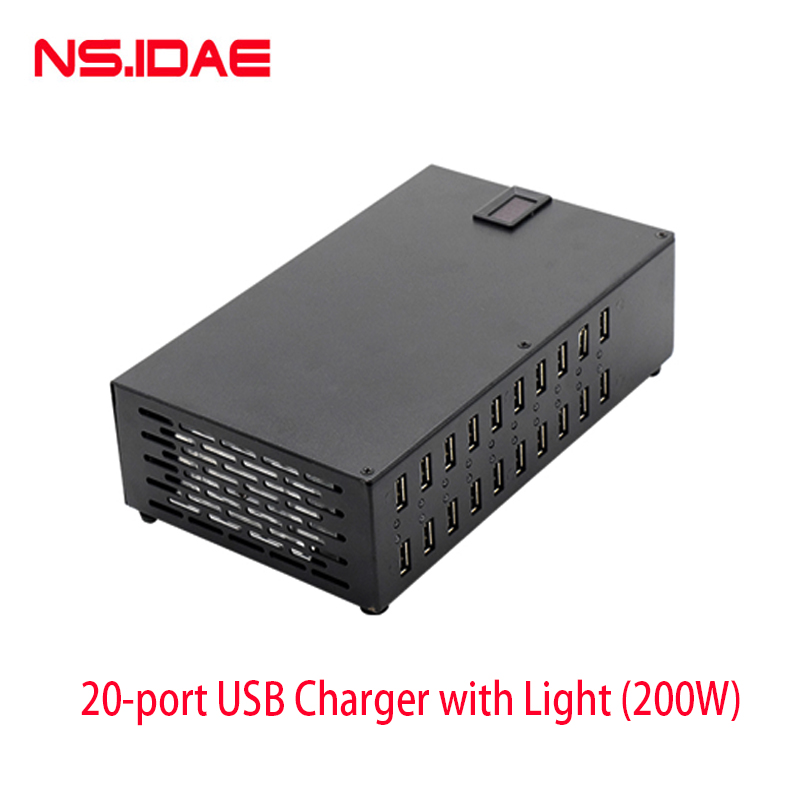 USB Charger 200W avec affichage et lumière