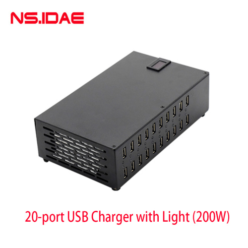 USB -Ladegerät 200W mit Display und Licht