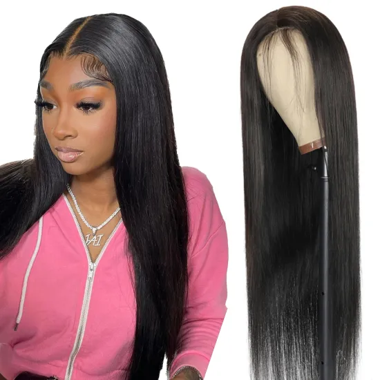 10-34 inch Long Cambodian Virgin Remy Human Hair Straight Wigs HD Swiss Transparent Lace Frontal Full Lace Wigs Vendor