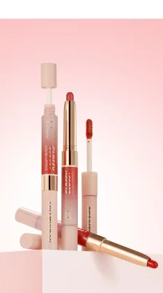 10-Color Two-Head Lipstick Lip Gloss Matte Liquid Velvet Lip Glaze