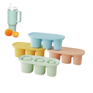 Support Custom Square 4 Ice Cube Mold Quick-Frozen Easy Release Food Grade Silicone Water Cup Ice Grid With Lid