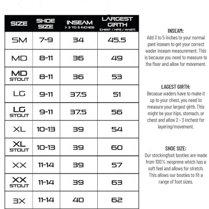 Altman Whetstone Unisex Breathable Fly Fishing Chest Waders Split Pocket Stockingfoot Fishing Waders