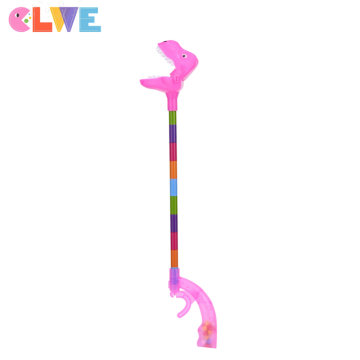 Pink Dinosour Grab Claw Slip Blase Zauberstab