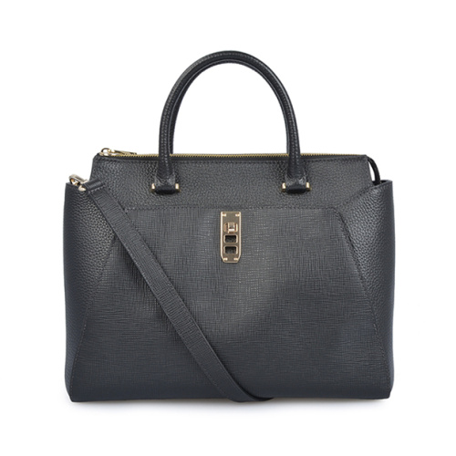 Sac de bureau en cuir fait main noir OL moderne