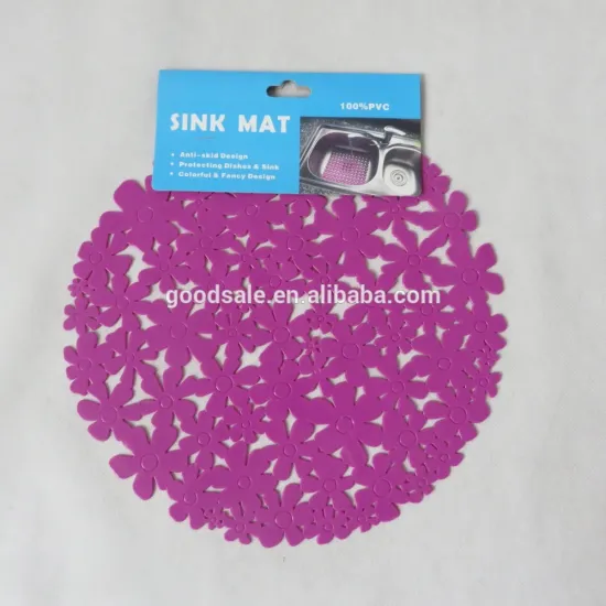 Round Flowers Kitchen Sink Liner Mats In Color