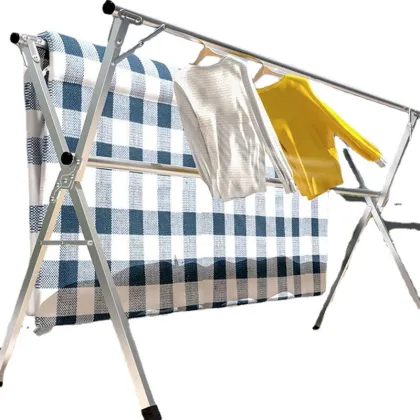 Foldable Clothes Hanger for Air Drying and Towel Rack
