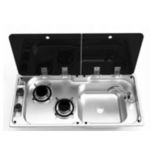 RV Kitchen Sink with two stovetop