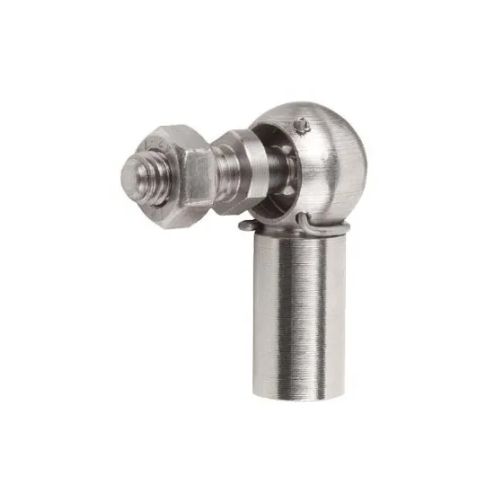 Stainless Steel CS M6x1L Angled Ball Joints with Threaded Shank