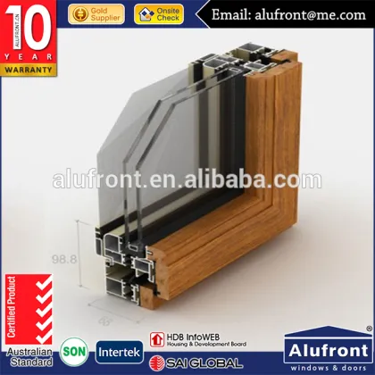 Top Quality Europe Designed Aluminum And Wood Clad Windows Doors Series in China