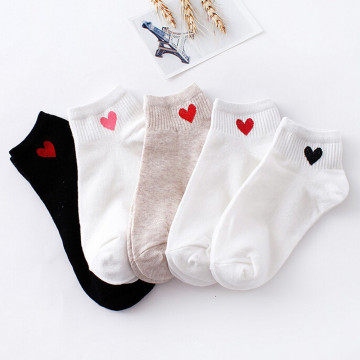 1 Pair Men Women Socks Heart-Shaped Print Socks Sport Socks Breathable Comfortable Running Fitness Outdoor Socks S10 SE10