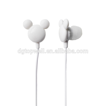 Popular mickey mouse shape earphone cute design animal earphones
