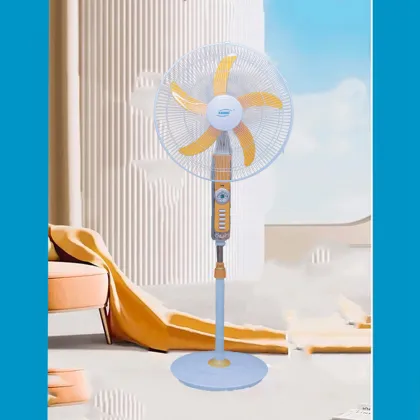16'' USB Fan 18'' Solar AC DC Stand Fan with Light - Home Appliances