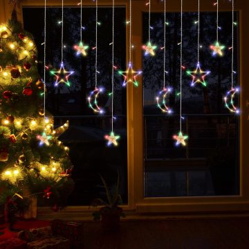 String Moon and Star LED Night Light for Home Decoration