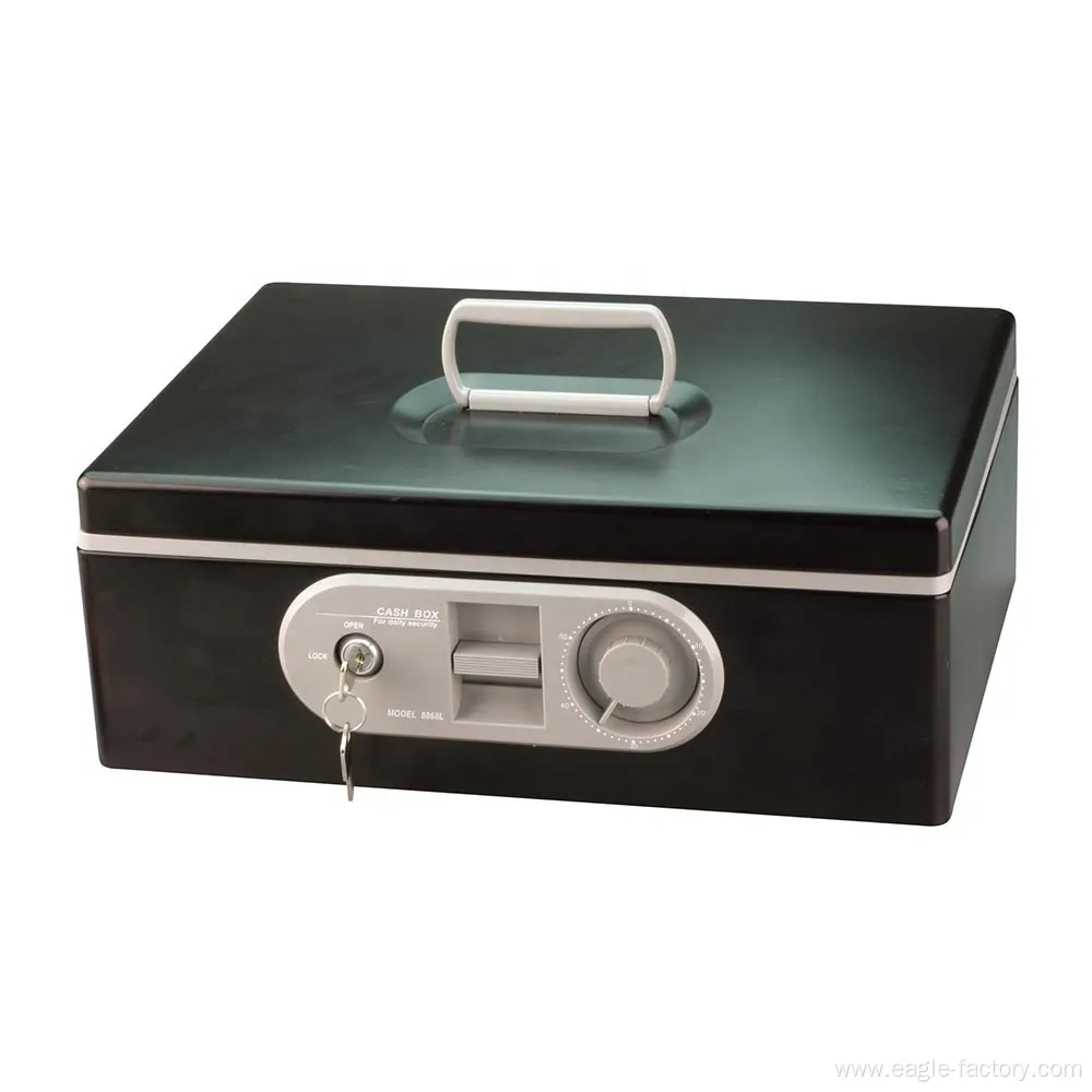 Security Key Lock Large Size Metal Cash Box