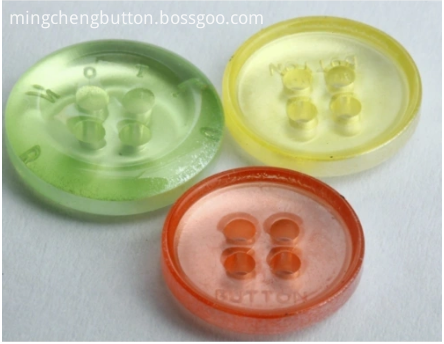 Resin buttons