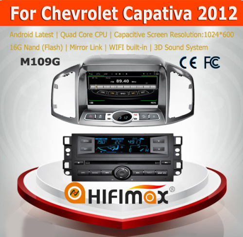 HIFIMAX Android 4.4.4 car radio dvd gps navigation for Chevrolet Capativa 2012 WITH Capacitive screen 1024*600 Resolution+SD