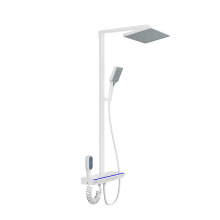 Matte White LED shower Set with Digital Screen