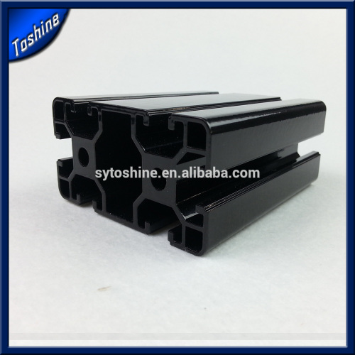 Aluminum black powder coated extrusion profile for industry console,work table