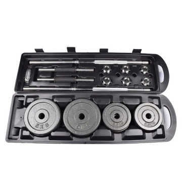 Factory Direct 50kg Adjustable Dumbbell Set and Barbell Equipment: High Quality Fitness Free Weights with Case Included