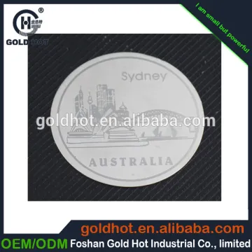 High Quality metal decals thin film brand name logo sticker