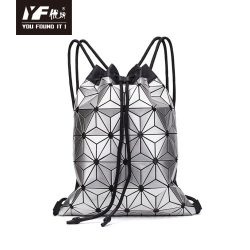 Luminous Backpack Geometric sequin for teenage girls backpack drawstring bag Supplier