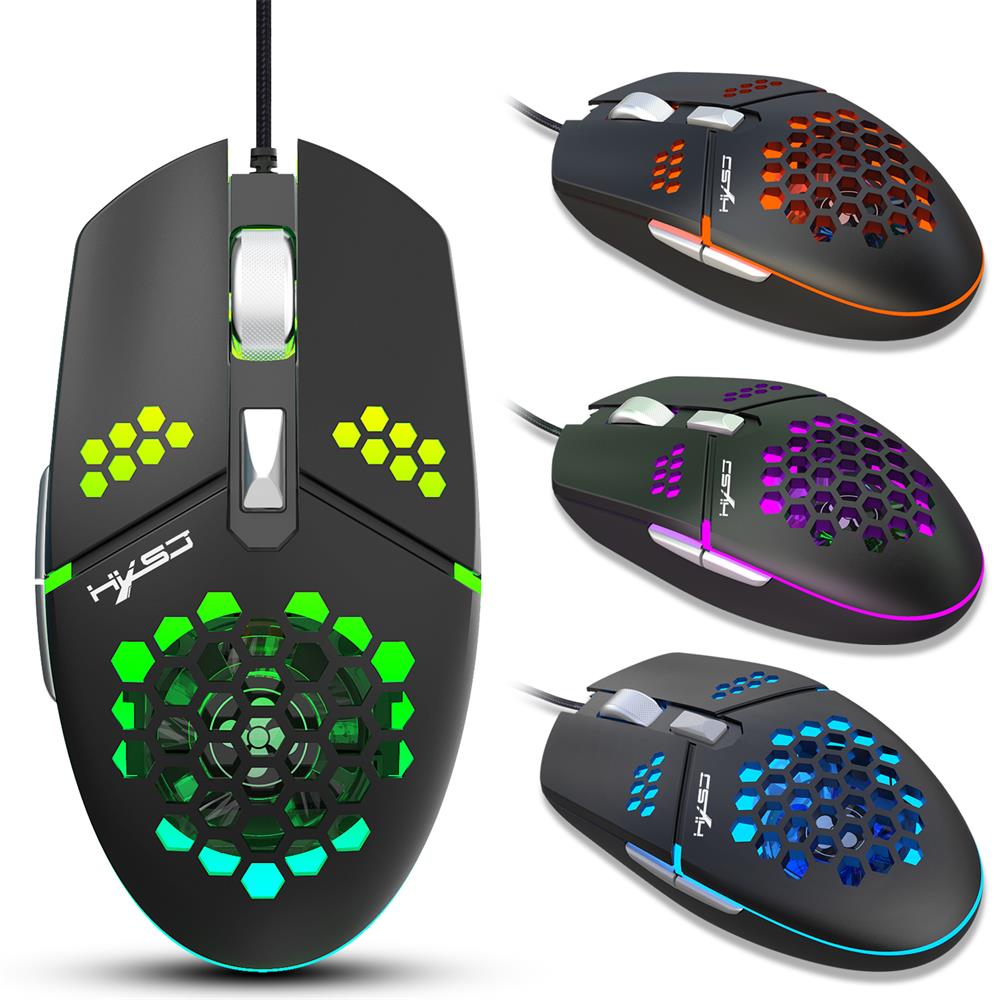 8000DPI Mired Hole Gaming Mouse مع برمجة المعجبين