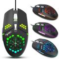 8000dpi Wired Hole Gaming Mouse med fläktprogrammering