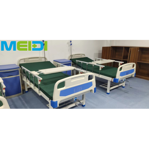 Single Crank Strip Type Nursing Bed with Customizable Guardrail for Hospital & Home Care
