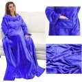 Custom Microfiber Fleece TV Blanket with Sleeves