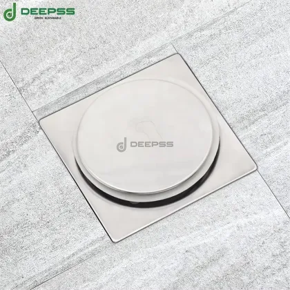 DEEPSS 150x150 mm Stainless Steel Square Floor Drain for Bathroom Showers