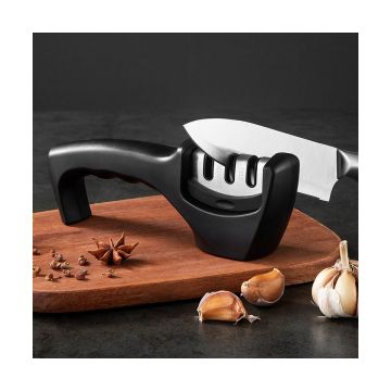 Maxcook 3 tahap rautan pisau genggam non-slip