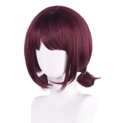 40cm Short Dark Red Nina Iseri Cosplay Wig - GIRLS BAND CRY
