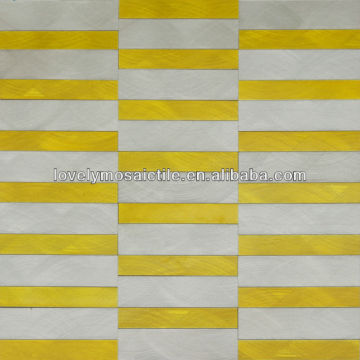 Yellow Long Strip High Quality shiny Aluminium Alloy stainless steel mosaic