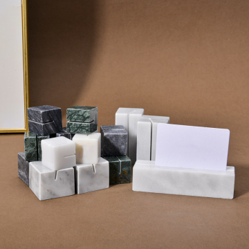 White, Black Marble Cube Restaurant Table Numbers: Stylish Wedding and Party Decoration Ideas