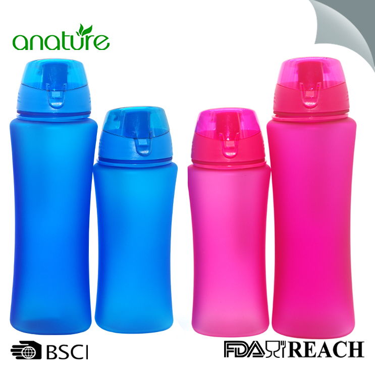 480ML Plastic PC Water Bottle With Rubber Coating