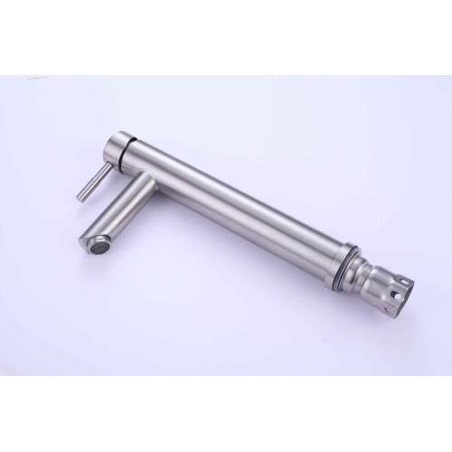 China 304-Stainless-Steel above counter Brushed Basin Mixer Faucet Supplier