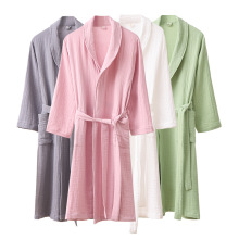 Cotton Bathrobe Absorbs Waterand Skincare Friendly