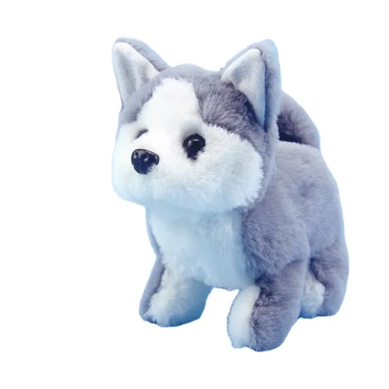 Factory direct selling baby children's Electric Toy Dog Plush Dog Toy Teddy Bear golden hair husky simulation