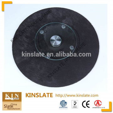 LFGB & BSCI Passed round black slate dinner plates