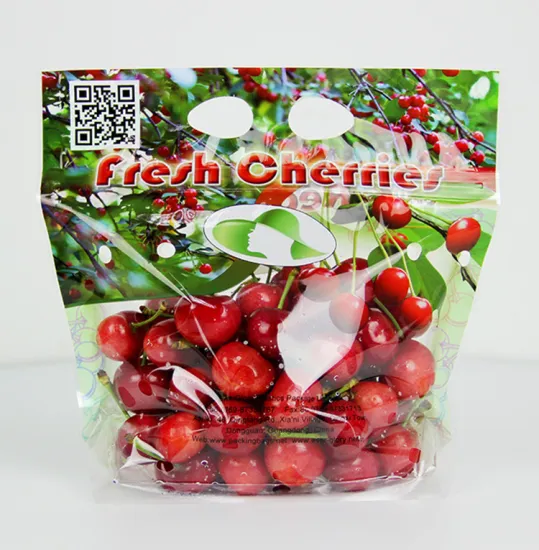 Transparent Cherry Grape Kiwi Banana Packaging Bag for Fruit Vegetable Fresh Keeping