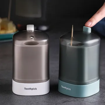2020 Automatic Pop-up Toothpick Box Portable Pop-up Toothpick Holder Container for Restaurant Kitchen Toothpicks Dispenser