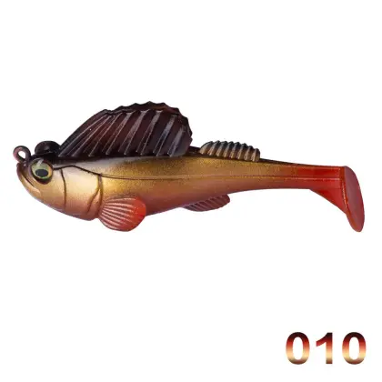 Pre-Rigged Jig Head Soft Lures for Bass, Walleye, and Shad Fishing