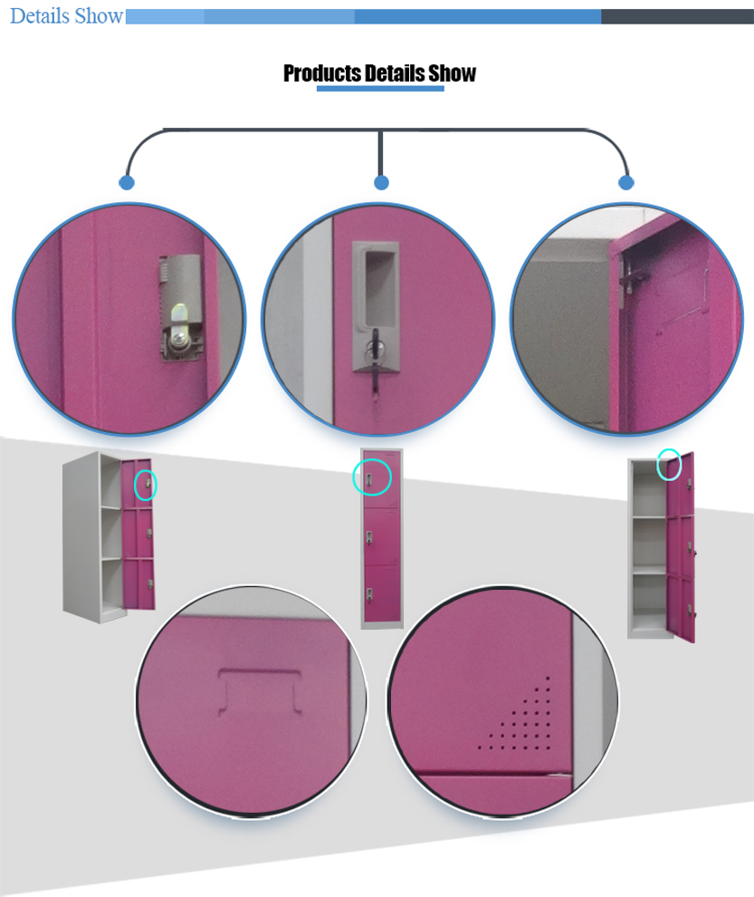  3 tier compartment locker