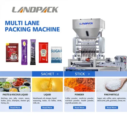 Multilane Mayonnaise Gel Sauce Sachet Filling Packaging Machines