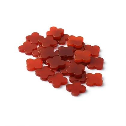 Red Agate Polishing Four Leaf Clover Red Agate