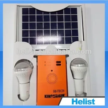 Helist two bulbs portable solar system 3w solar panel kits 12v