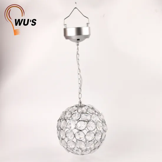Fully stocked changeable outdoor garden solar crystal lights clear glass solar crystal hanging light